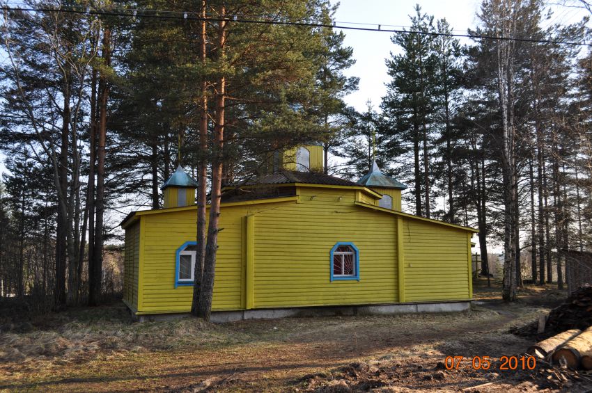 Эссойла. Церковь Николая Чудотворца. общий вид в ландшафте