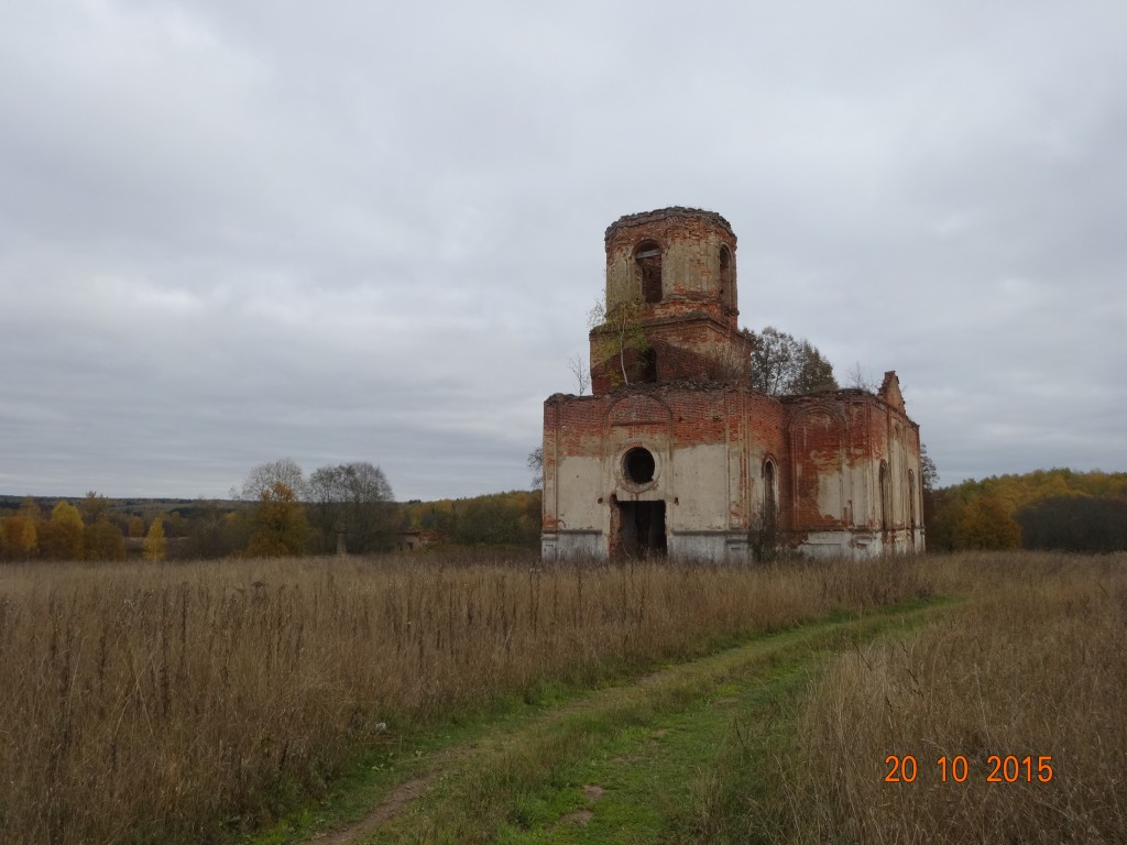 Церковь Рождества Пресвятой Богородицы, Боровщина (Сафоновский район, Смоленская область). общий вид в ландшафте