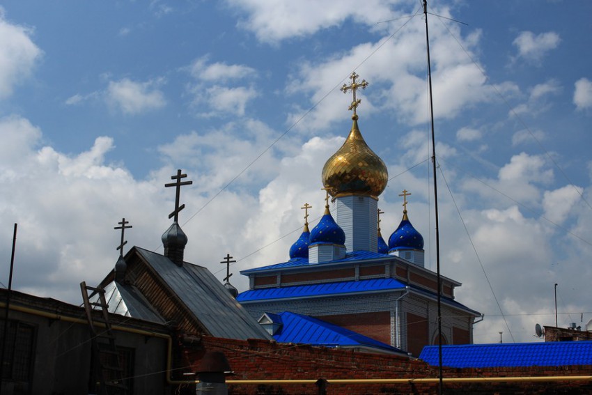 Церковь Трёх Святителей, Ульяновск (Ульяновск, город, Ульяновская область). архитектурные детали, Вид с северо-востока на купола церкви Трех Святителей и Архангела Михаила