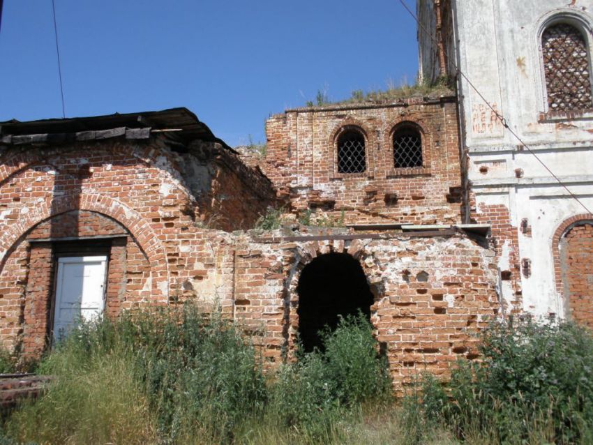 Владимирская Заоникиева пустынь. Собор Владимирской иконы Божией Матери, Лучниково (Вологодский район, Вологодская область). фасады, Фрагмент южного фасада