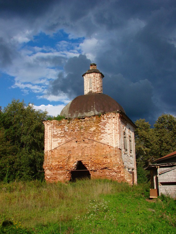 Церковь Сретения Господня, Колкач (Кирилловский район, Вологодская область). общий вид в ландшафте