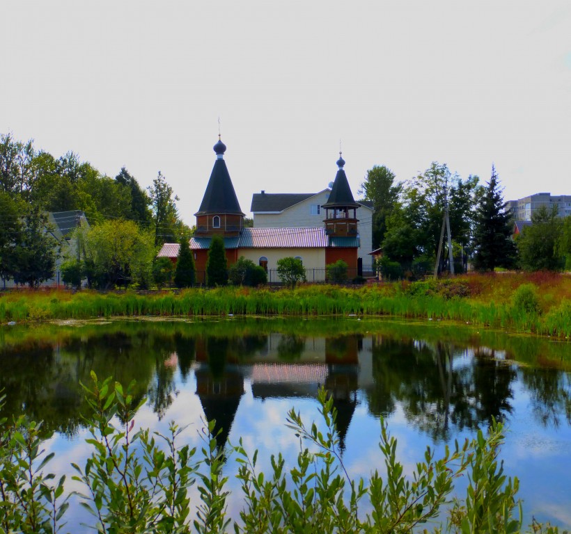 Церковь Сергия Радонежского, Богородское, посёлок (Сергиево-Посадский городской округ, Московская область). общий вид в ландшафте