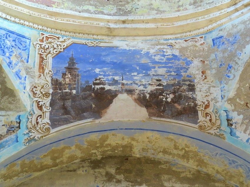Церковь Преображения Господня, Карамышево (Сандовский район, Тверская область). интерьер и убранство, Фрагмент росписей