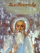 Церковь Преображения Господня, Храмовая роспись (фрагмент): прп. Макарий Калязинский<br>, Карамышево, Сандовский район, Тверская область
