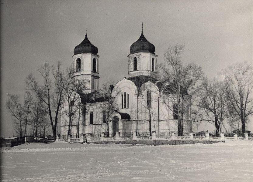 Покровский Александро-Невский женский монастырь. Собор Александра Невского, Колывань (Колыванский район, Новосибирская область). архивная фотография, Старинное фото из фондов Новосибирского государственного краеведческого музея