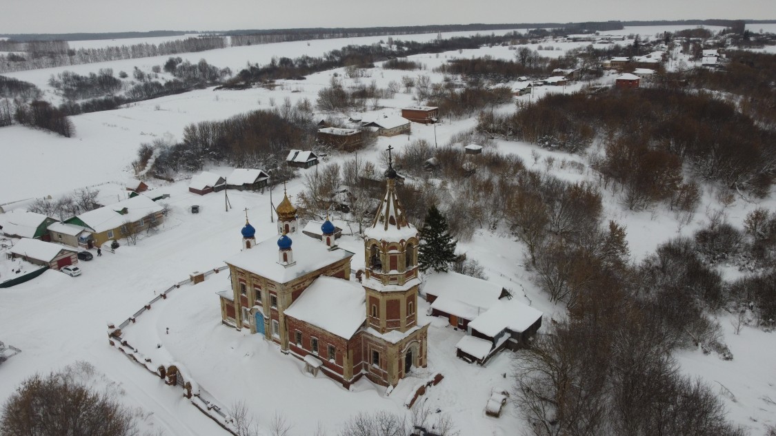 Церковь Вознесения Господня, Тубанаевка (Спасский район, Нижегородская область). общий вид в ландшафте