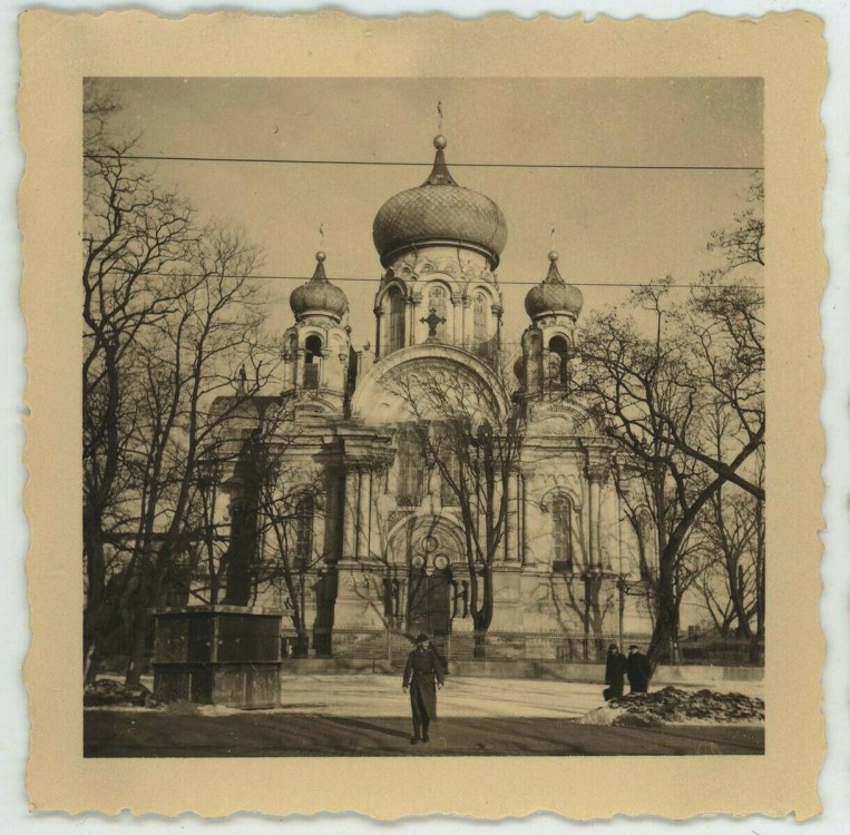 Кафедральный собор Марии Магдалины, Варшава (Мазовецкое воеводство, Польша). архивная фотография, Южный фасад. Фото 1942 г. с аукциона e-bay.de