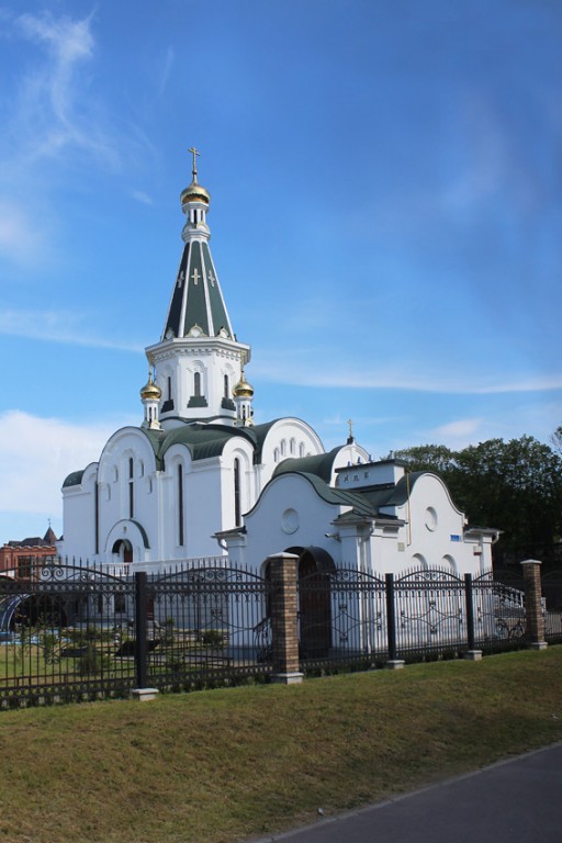 Церковь Александра Невского у Верхнего пруда, Калининград (Калининградский городской округ, Калининградская область). фасады, Вид с  ул. Александра Невского. 