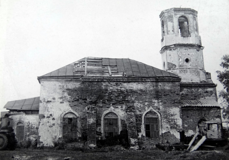 Церковь Митрофана Воронежского, Попово (Красноармейский район, Челябинская область). архивная фотография, Фото советского периода из частного архива