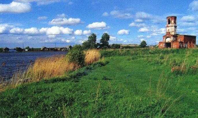 Церковь Митрофана Воронежского, Попово (Красноармейский район, Челябинская область). документальные фотографии, Фото 2008 года