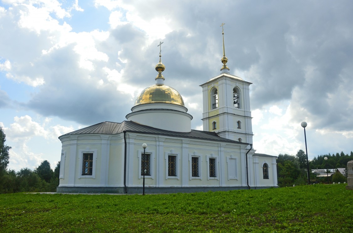 Церковь Спаса Всемилостивого, Гагино (Сергиево-Посадский городской округ, Московская область). общий вид в ландшафте