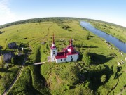 Церковь Георгия Победоносца, Вид на церковь в Боросвиди с высоты<br>, Давыдово (Боро-Свидский погост), Каргопольский район, Архангельская область