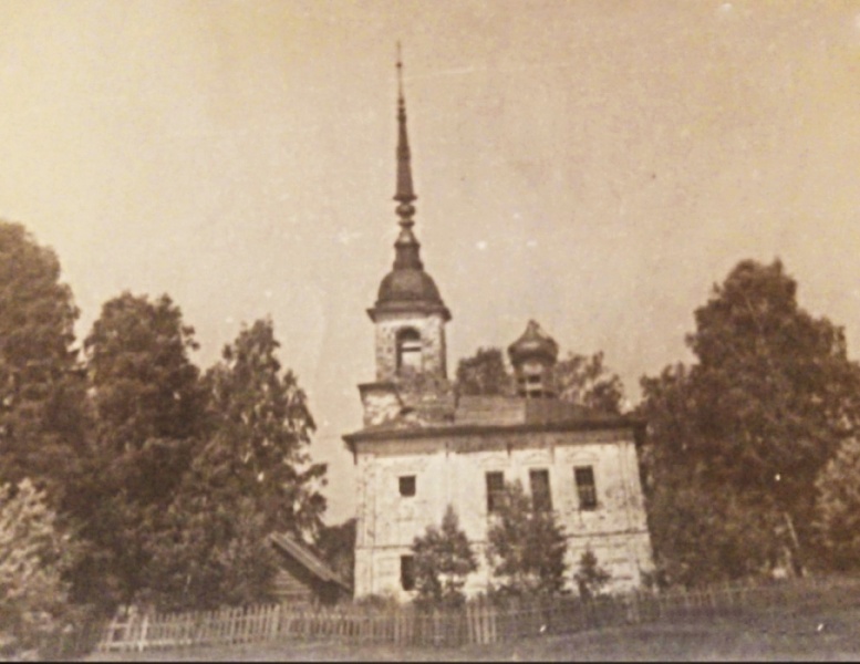 Церковь Николая Чудотворца, Поповка, урочище (Усть-Кубинский район, Вологодская область). архивная фотография, Фото около середины ХХ в. Группа ВКонтакте 