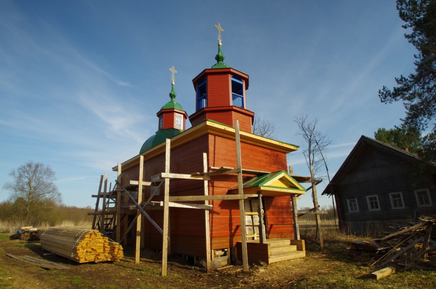 Часовня Сретения Господня, Коржа (Каргопольский район, Архангельская область). фасады, Начали восстанавливать