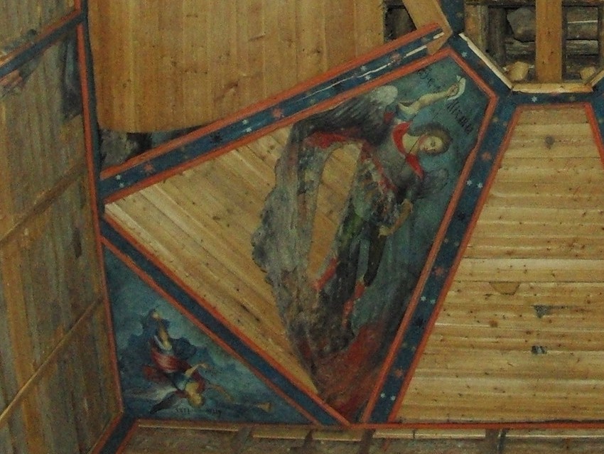 Церковь Преображения Господня, Посад (Турчасово) (Онежский район, Архангельская область). интерьер и убранство, Фрагмент росписи 