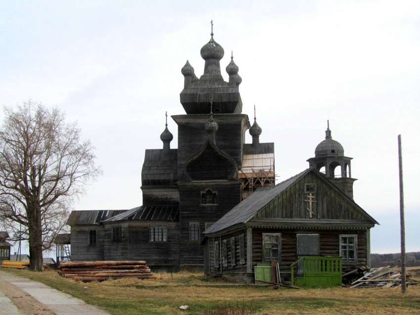 Церковь Преображения Господня, Посад (Турчасово) (Онежский район, Архангельская область). фасады, вид с юга