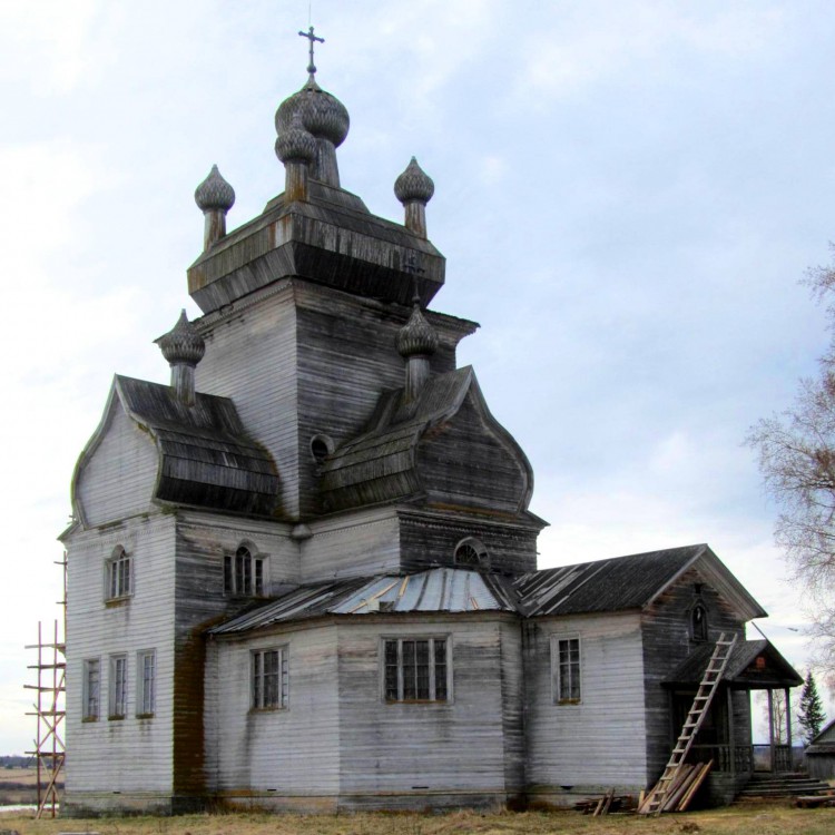 Посад (Турчасово). Церковь Спаса Преображения. фасады, церковь, вид с северо-запада