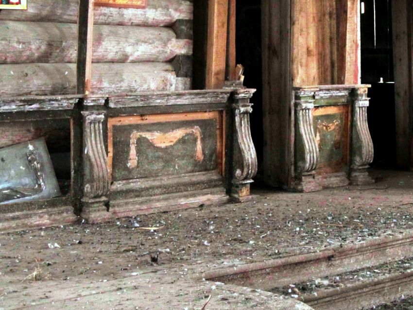 Церковь Преображения Господня, Посад (Турчасово) (Онежский район, Архангельская область). интерьер и убранство, фрагмент иконостаса (центральная часть, основание)