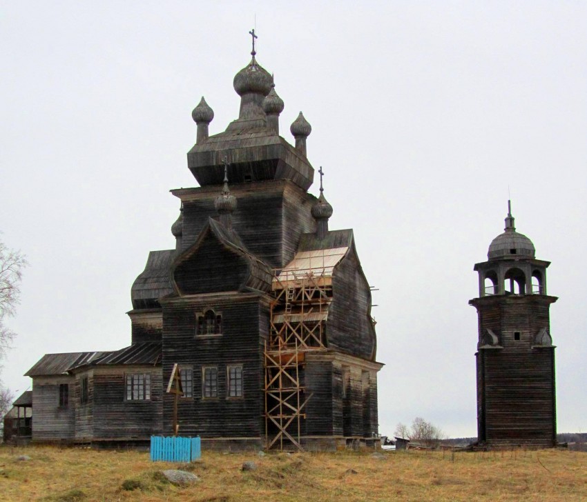 Церковь Преображения Господня, Посад (Турчасово) (Онежский район, Архангельская область). фасады, вид с юго-востока