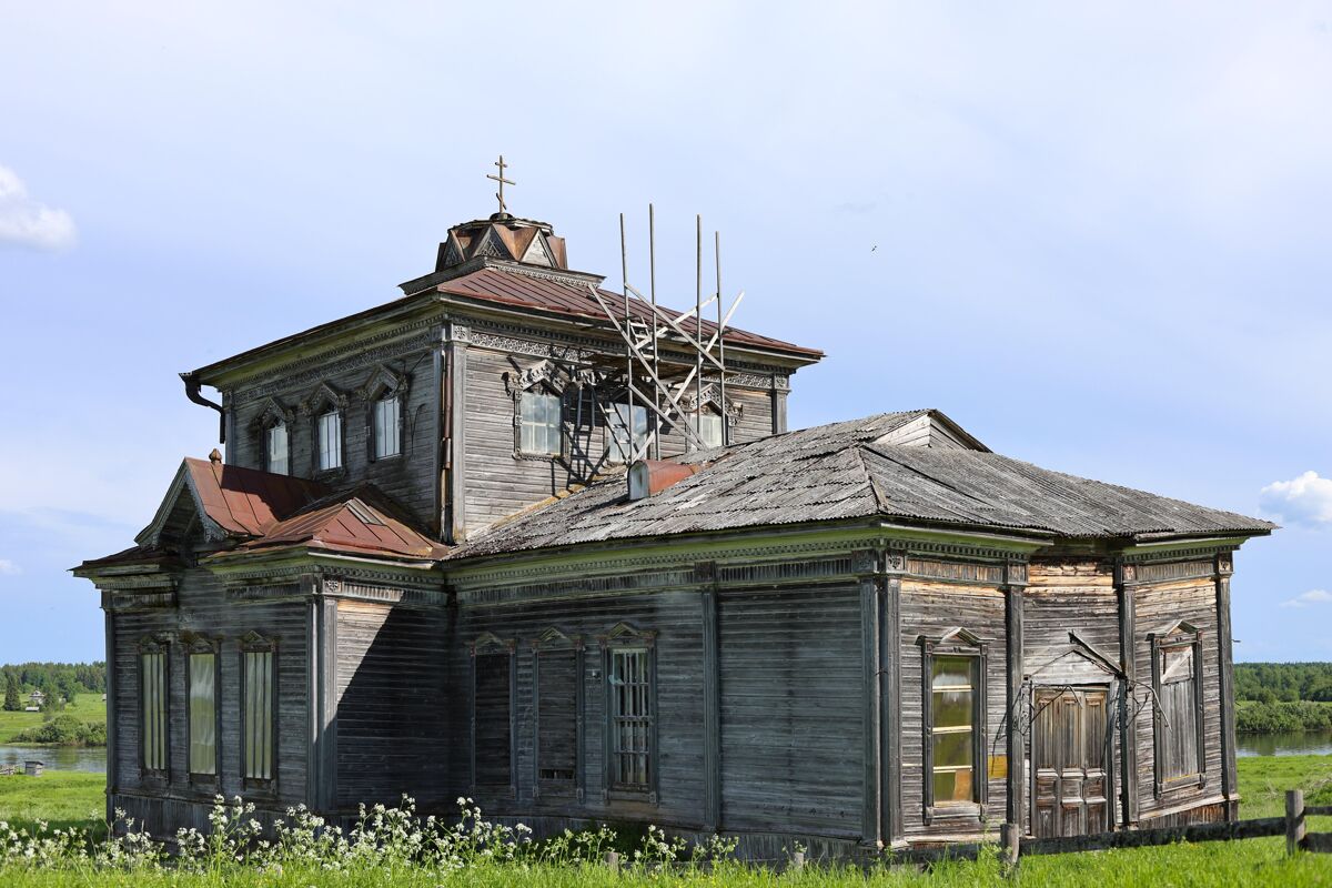 Церковь Казанской иконы Божией Матери, Большая Фёхтальма (Онежский район, Архангельская область). фасады
