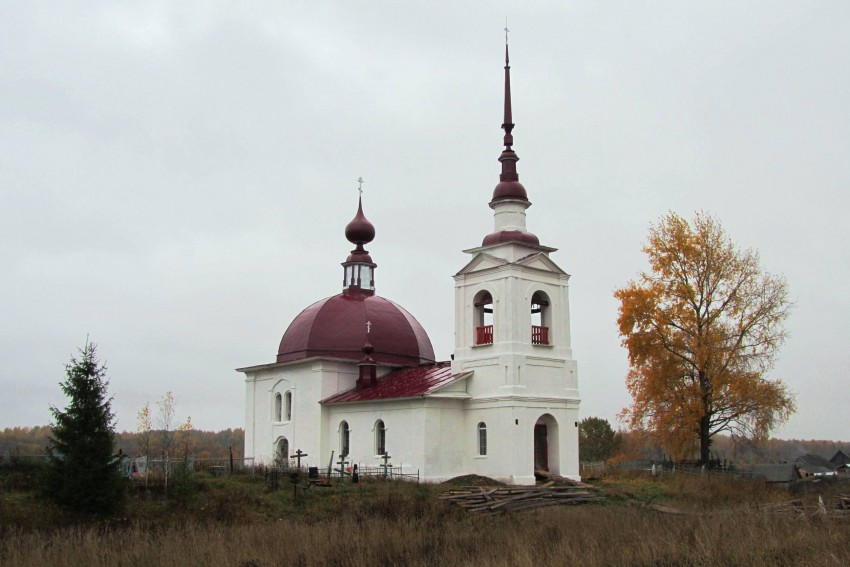 Давыдово (Боро-Свидский погост). Церковь Георгия Победоносца. фасады, вид с северо-запада