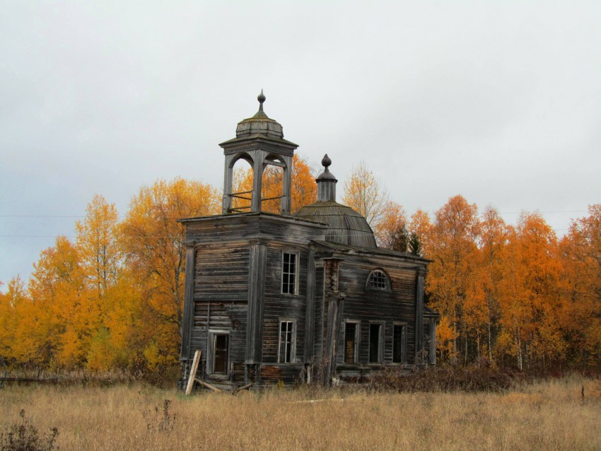 Церковь Кирика и Иулитты, Канзапельда (Давыдовская) (Онежский район, Архангельская область). фасады, вид с юго-запада