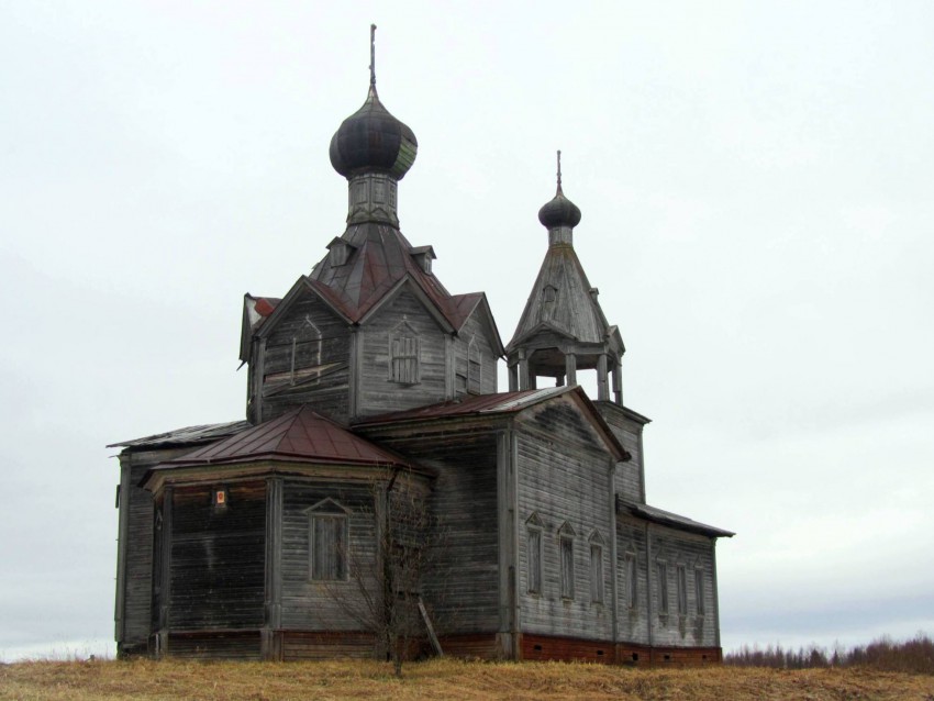 Церковь Троицы Живоначальной, Мондино (Онежский район, Архангельская область). фасады, вид с северо-востока