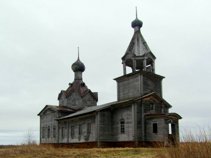 Церковь Троицы Живоначальной, Мондино (Онежский район, Архангельская область). фасады, вид с северо-запада