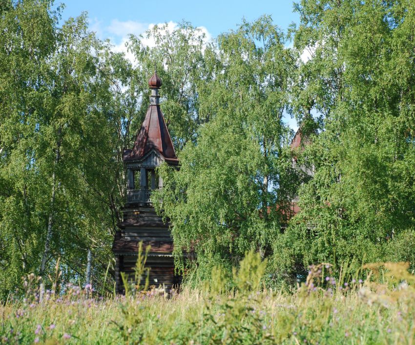 Церковь Илии Пророка, Каменное (Онежский район, Архангельская область). общий вид в ландшафте