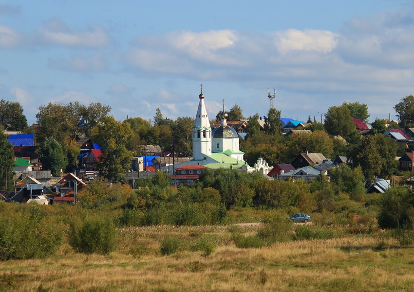Церковь Спаса Нерукотворного Образа, Городец (Городецкий район, Нижегородская область). общий вид в ландшафте, Вид с Волги
