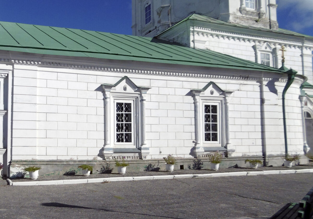 Церковь Спаса Нерукотворного Образа, Городец (Городецкий район, Нижегородская область). фасады, Южный фасад трапезной с приделом преп. Алексия, человека Божия