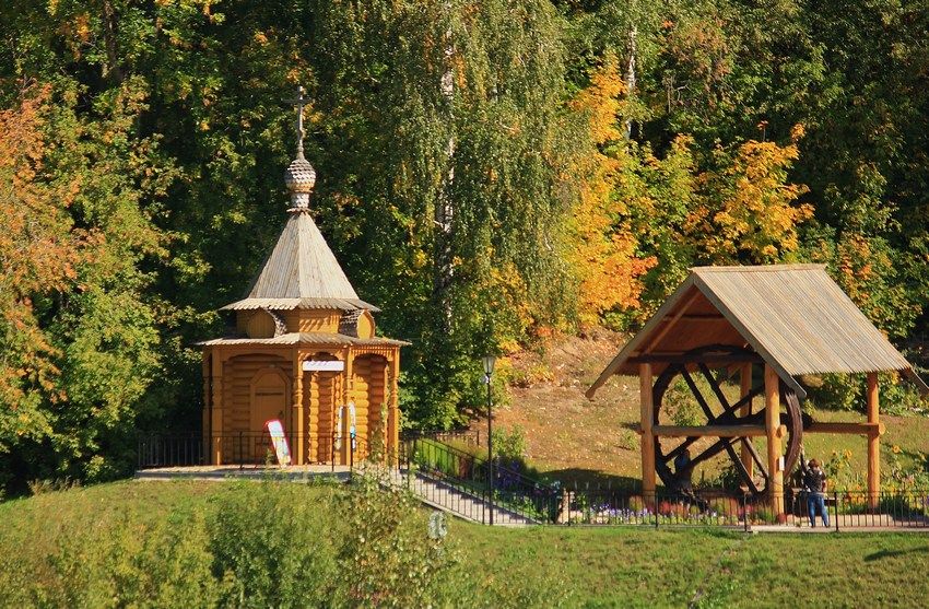 Городец. Неизвестная часовня. общий вид в ландшафте, Вид с Волги