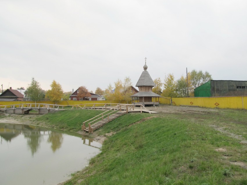 Часовня Вознесения Господня, Городец (Городецкий район, Нижегородская область). общий вид в ландшафте