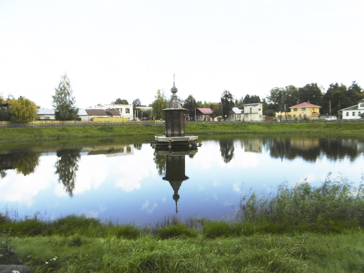 Часовня Вознесения Господня, Городец (Городецкий район, Нижегородская область). общий вид в ландшафте