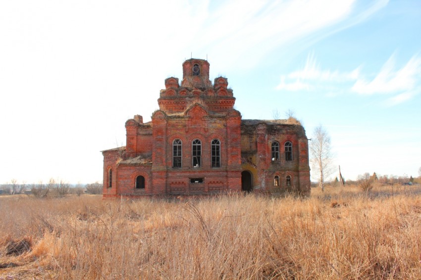 Жеремино. Церковь Рождества Пресвятой Богородицы (каменная). фасады, Вид с севера