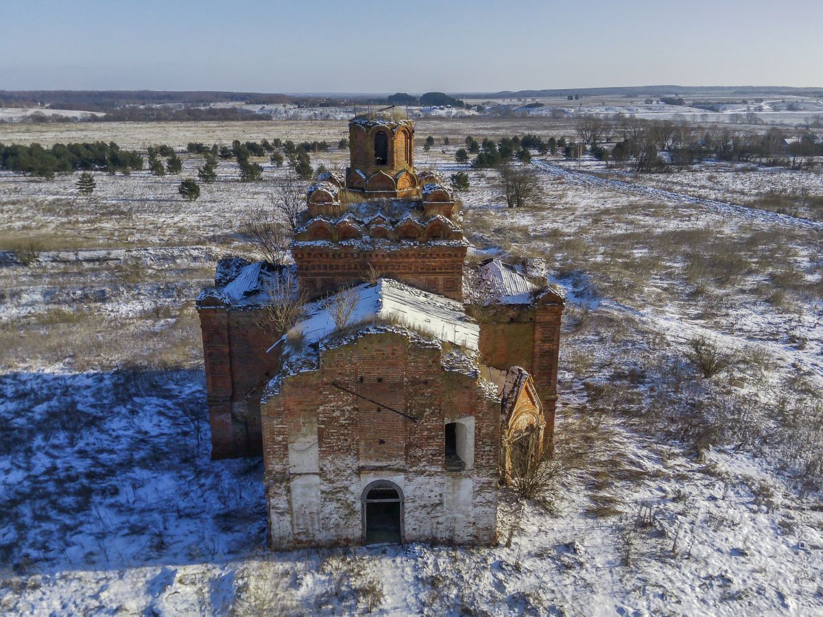 Церковь Рождества Пресвятой Богородицы (каменная), Жеремино (Суворовский район, Тульская область). фасады, Вид с запада