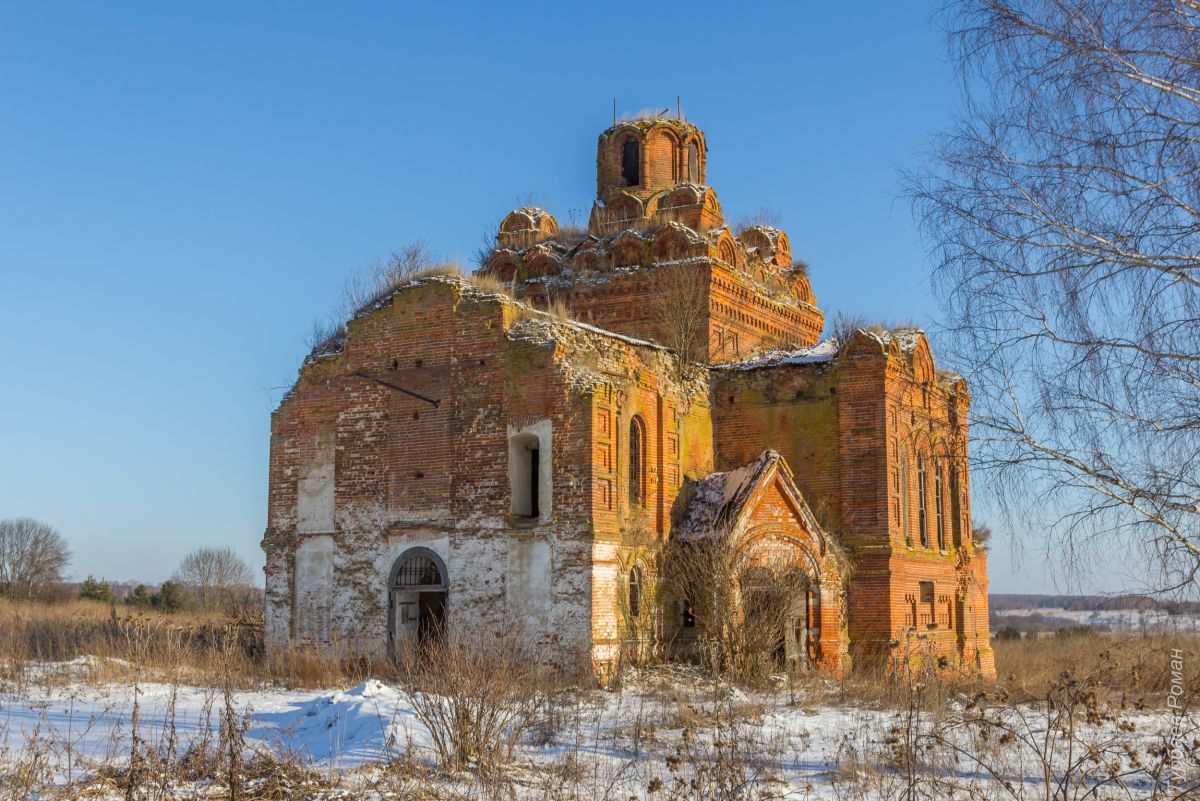 Жеремино. Церковь Рождества Пресвятой Богородицы (каменная). фасады, Вид с юго-запада