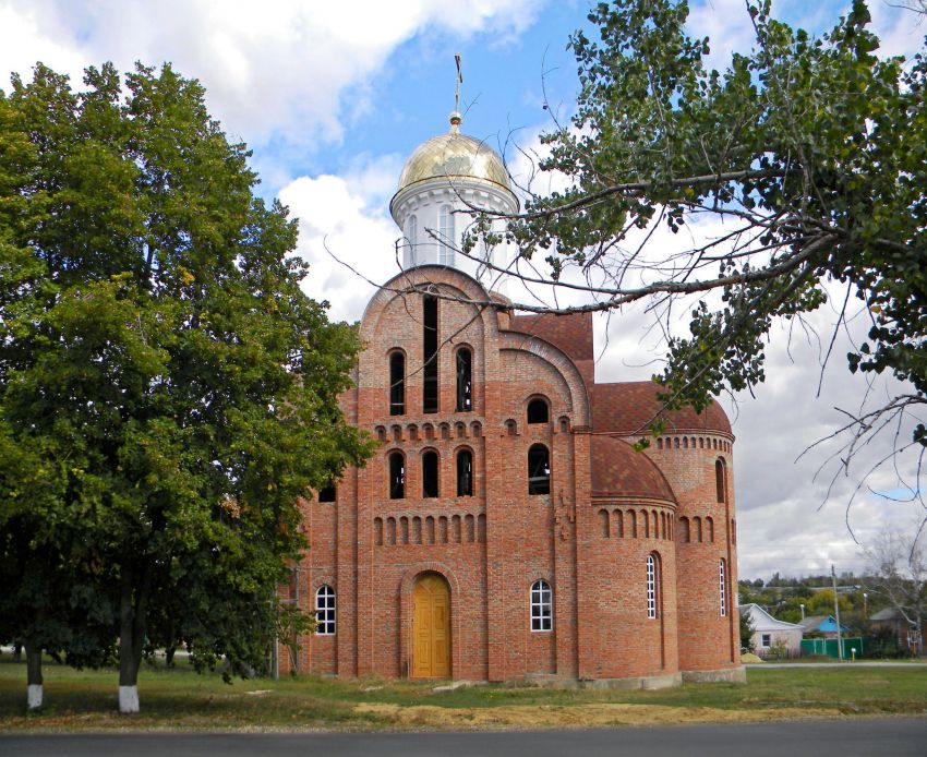 Кашары. Церковь Николая Чудотворца. общий вид в ландшафте