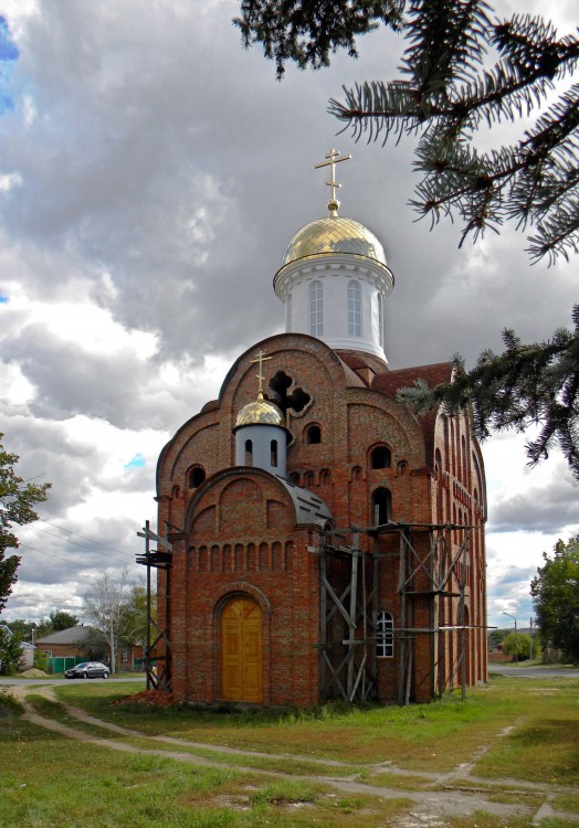 Кашары. Церковь Николая Чудотворца. общий вид в ландшафте