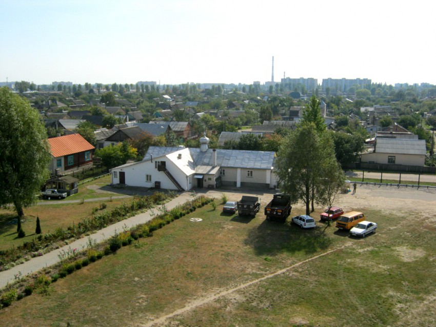 Церковь Макария Пинского, Пинск (Пинский район, Беларусь, Брестская область). общий вид в ландшафте, Вид Храма макария Пинского с приходской колокольни Федоровского Собора