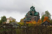 Храмовый комплекс. Церкви Успения Пресвятой Богородицы и Михаила Архангела, вид с юго-востока<br>, Нелазское, Череповецкий район, Вологодская область