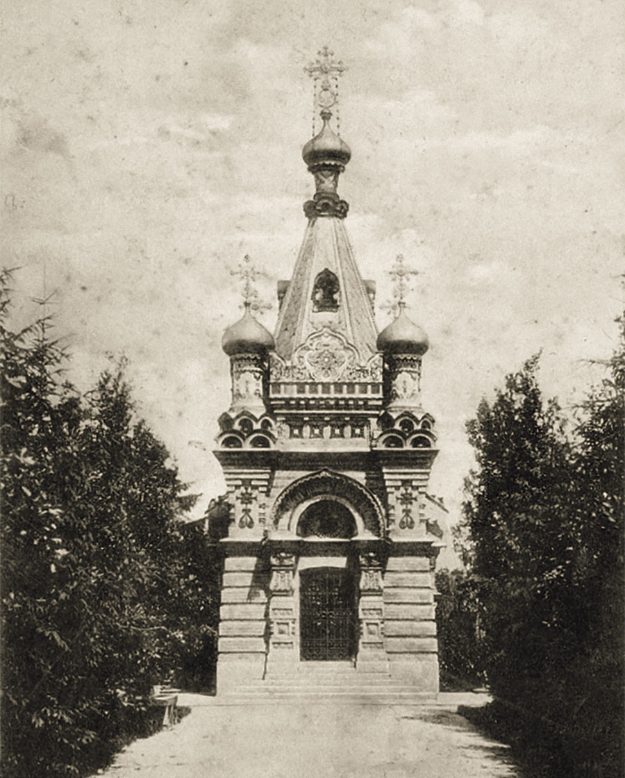 Начало XX века, архивная фотография. Часовня-усыпальница Паскевичей, Гомель (Гомель, город, Беларусь, Гомельская область)