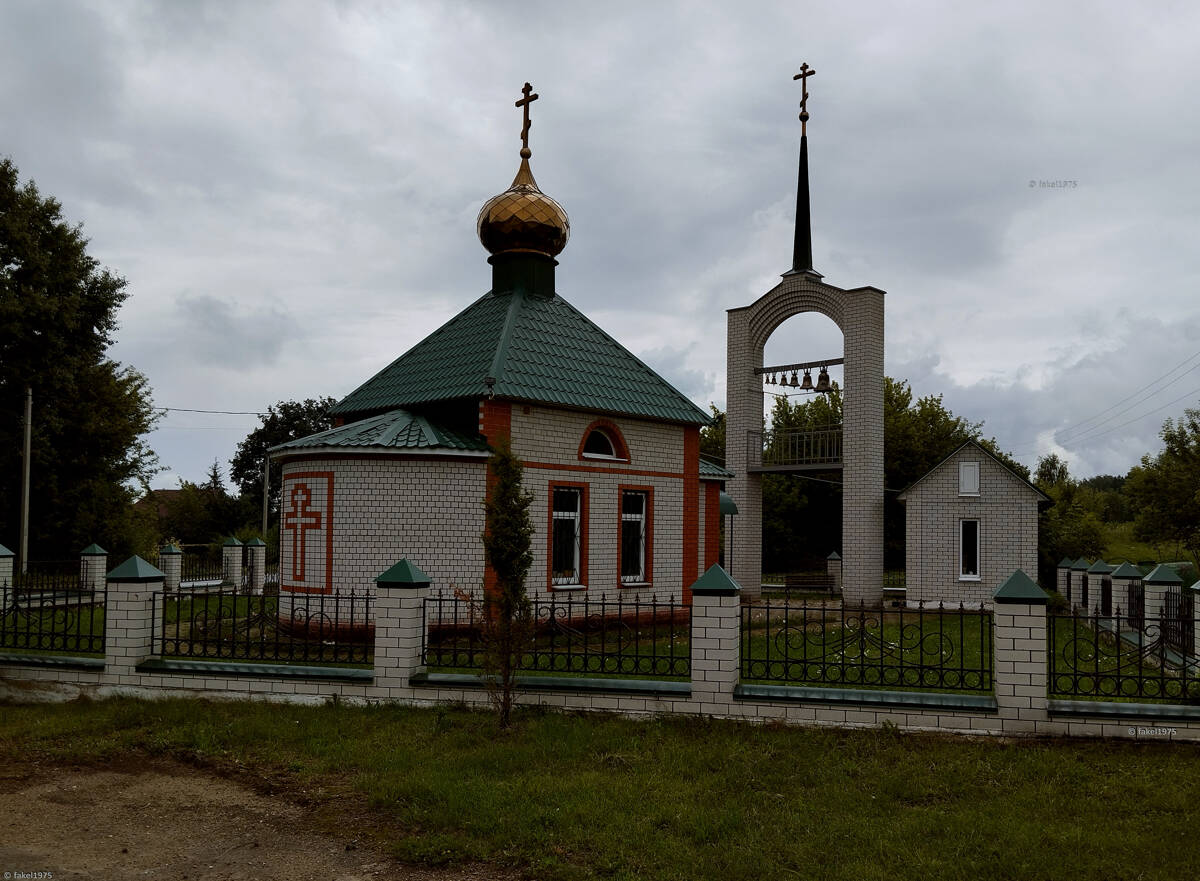 Часовня Рождества Христова, Лески (Краснинский район, Липецкая область). общий вид в ландшафте
