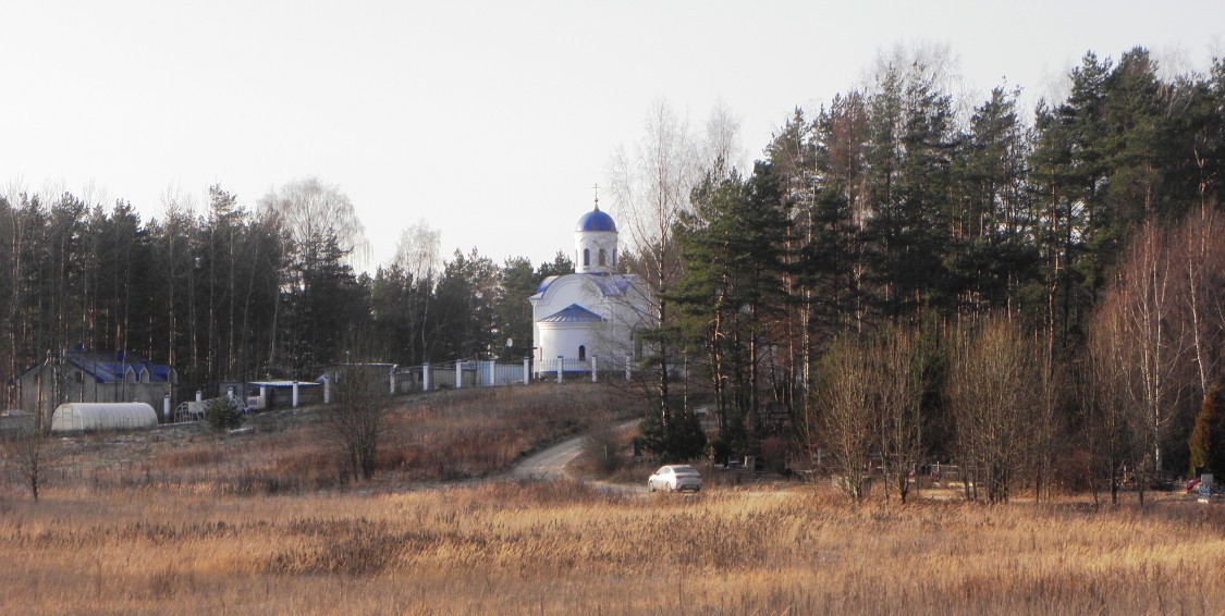 Церковь Благовещения Пресвятой Богородицы, Красная Горка (Всеволожский район, Ленинградская область). общий вид в ландшафте
