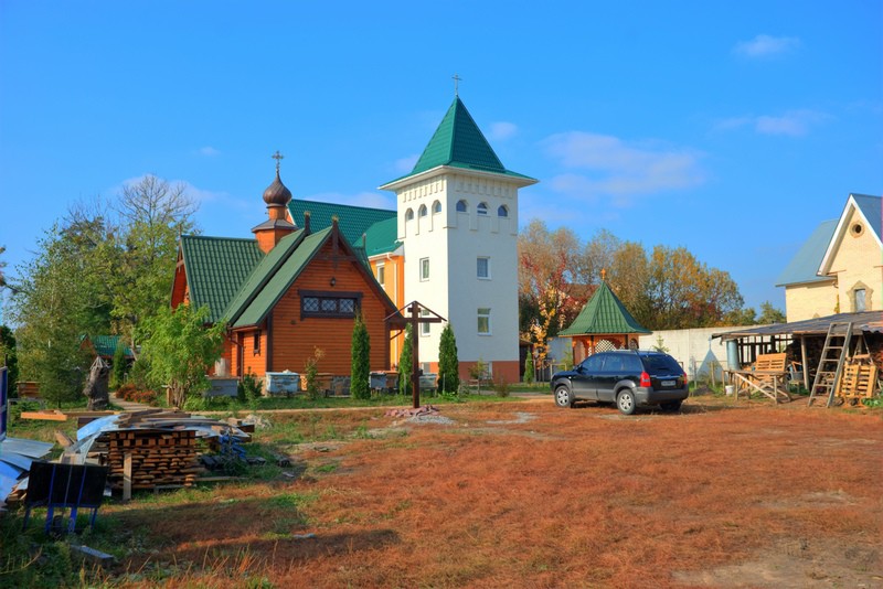 Спасо-Преображенская пустынь, Мышеловка (Голосеевский район, Украина, г. Киев). общий вид в ландшафте, Скит