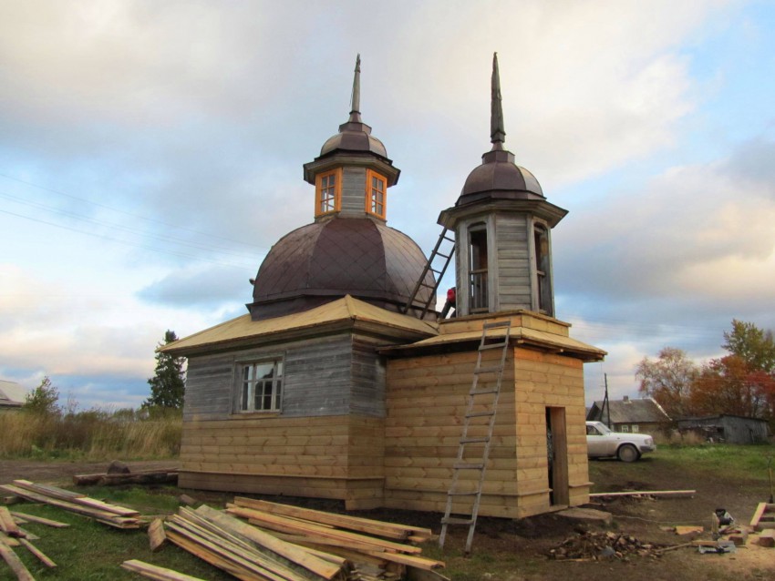 Часовня Илии Пророка, Большая Кондратовская (Каргопольский район, Архангельская область). документальные фотографии, вид с северо-запада