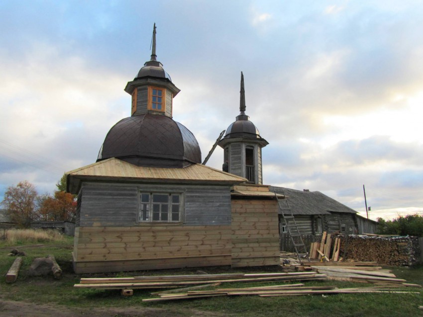 Часовня Илии Пророка, Большая Кондратовская (Каргопольский район, Архангельская область). документальные фотографии, вид с севера