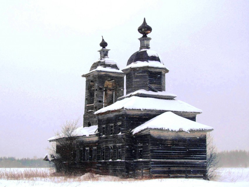 Наумовская (Замошье), урочище. Церковь Георгия Победоносца. фасады, вид с юго-востока