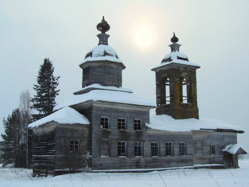 Наумовская (Замошье), урочище. Церковь Георгия Победоносца. фасады, вид с северо-востока