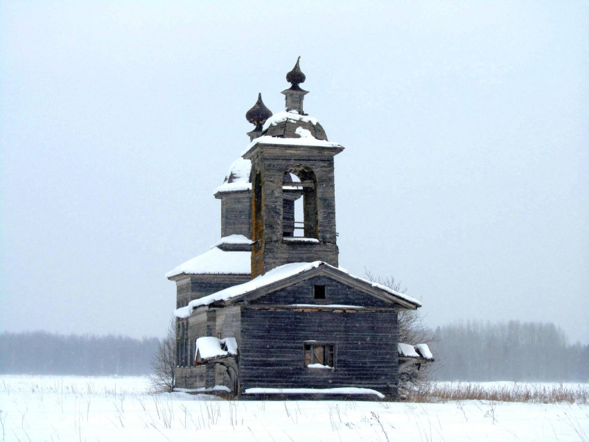 Церковь Георгия Победоносца, Наумовская (Замошье), урочище (Каргопольский район, Архангельская область). фасады, западный фасад